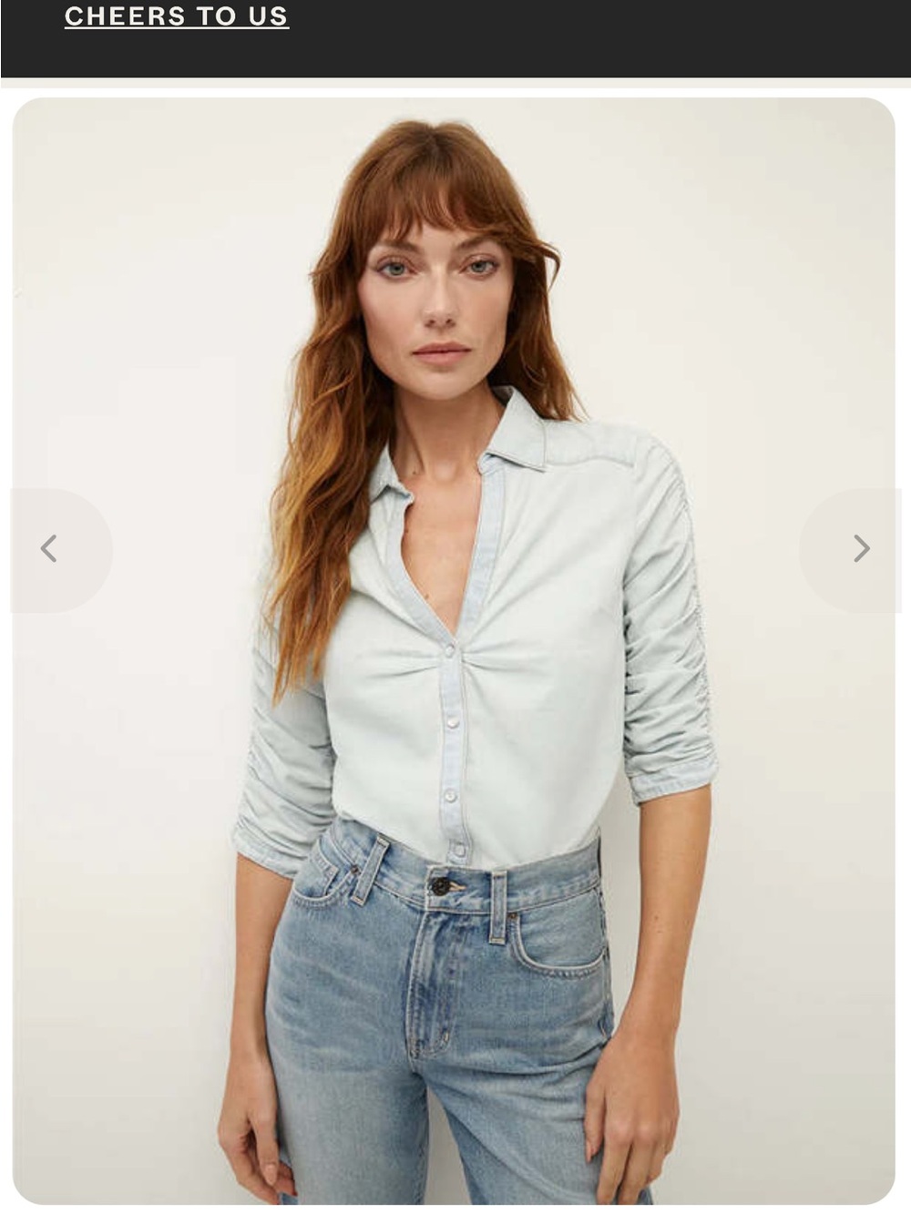 Veronica Beard Porta Blue Blouse size 8 Glacier Ice